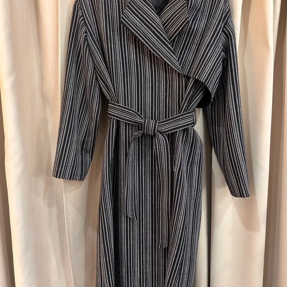 NWT rag & bone Black and White Striped Long Sleeve trenchcoat, NWT Size S - Picture 2 of 6